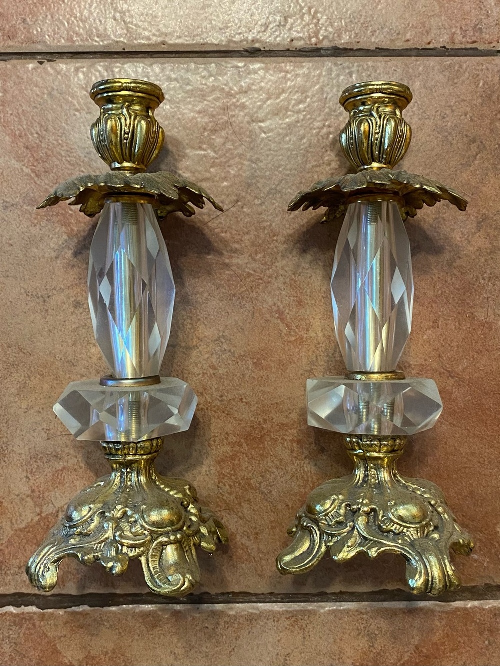 Vintage Hollywood Regency Mid Century Candlesticks
